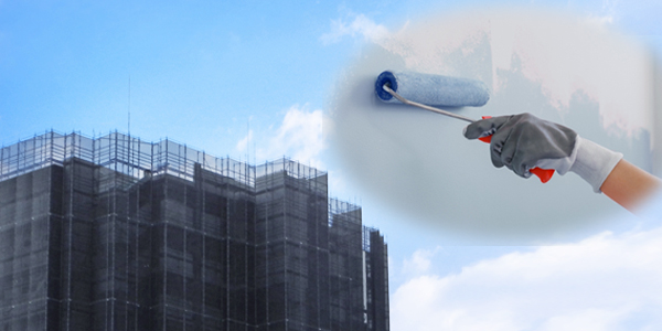 外壁改修工事外壁塗装などのリフォームのにおい