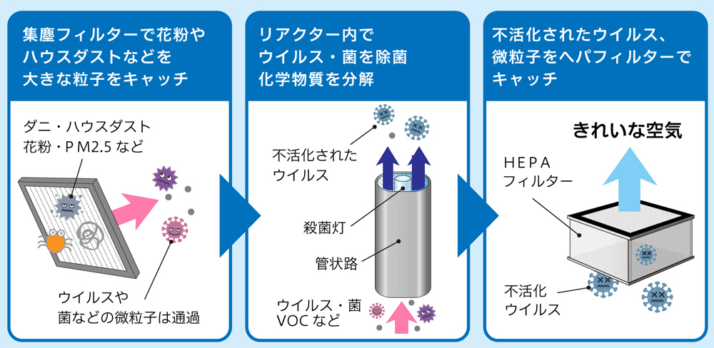 ウイルス除去のしくみ