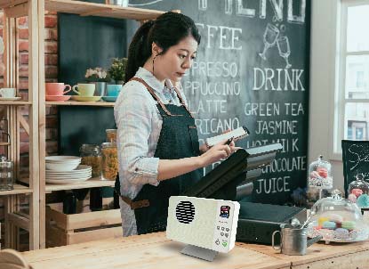 飲食店などの店舗にサイネージパーソナル設置